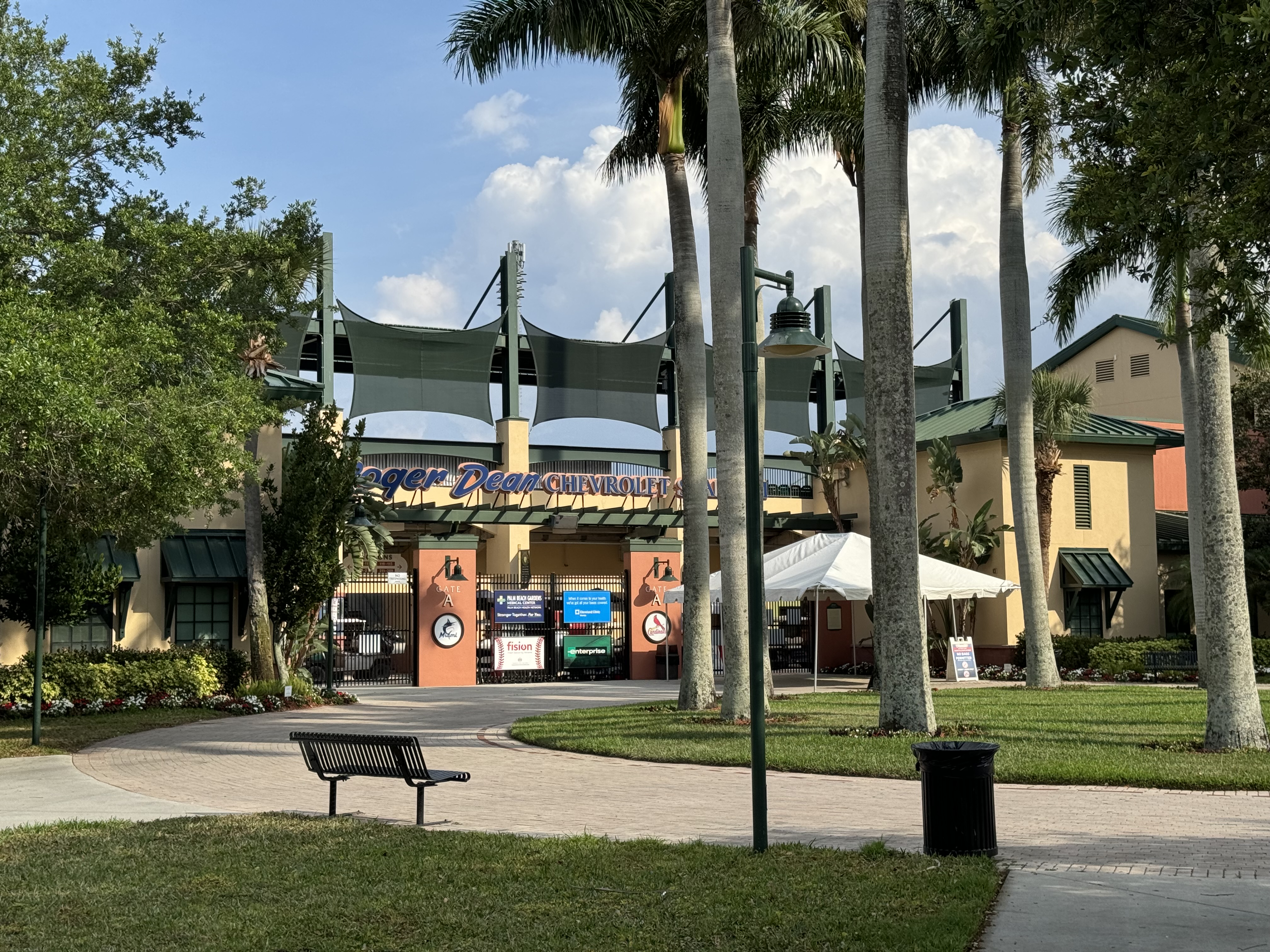 Third base gate to Roger Dean Chevrolet Stadium in Abacoa, Jupiter